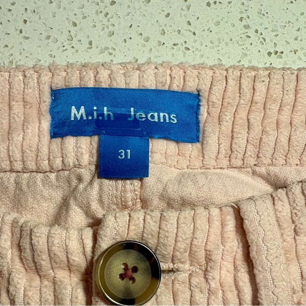 M.i.h. Jeans Pink Daily Drop Corduroy Crop Straight Leg Pant Size 31 - Picture 9 of 11